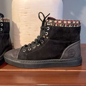 Chanel 15A Suede Leather Sneakers